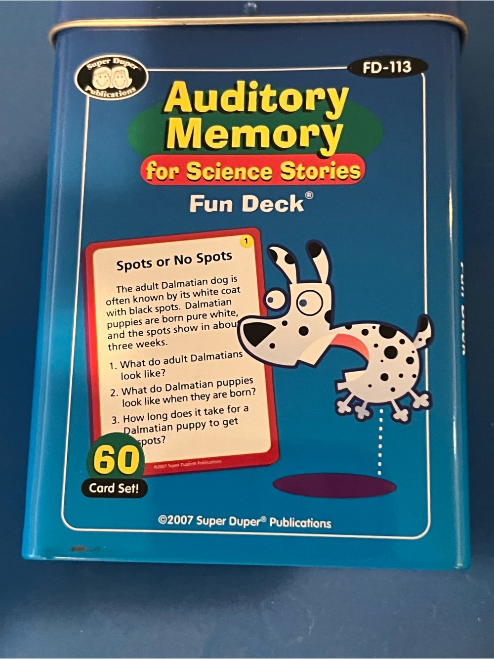Social Studies Stories AUDITORY MEMORY for Science Story Skills 60 Card Deck